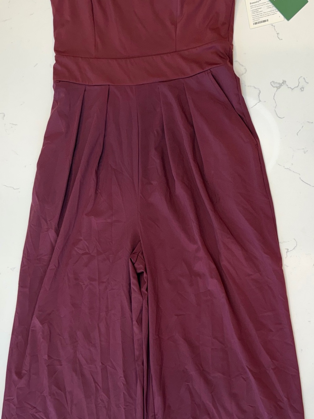 NWT Halara Wine Red Strapless Jumpsuit size Medium